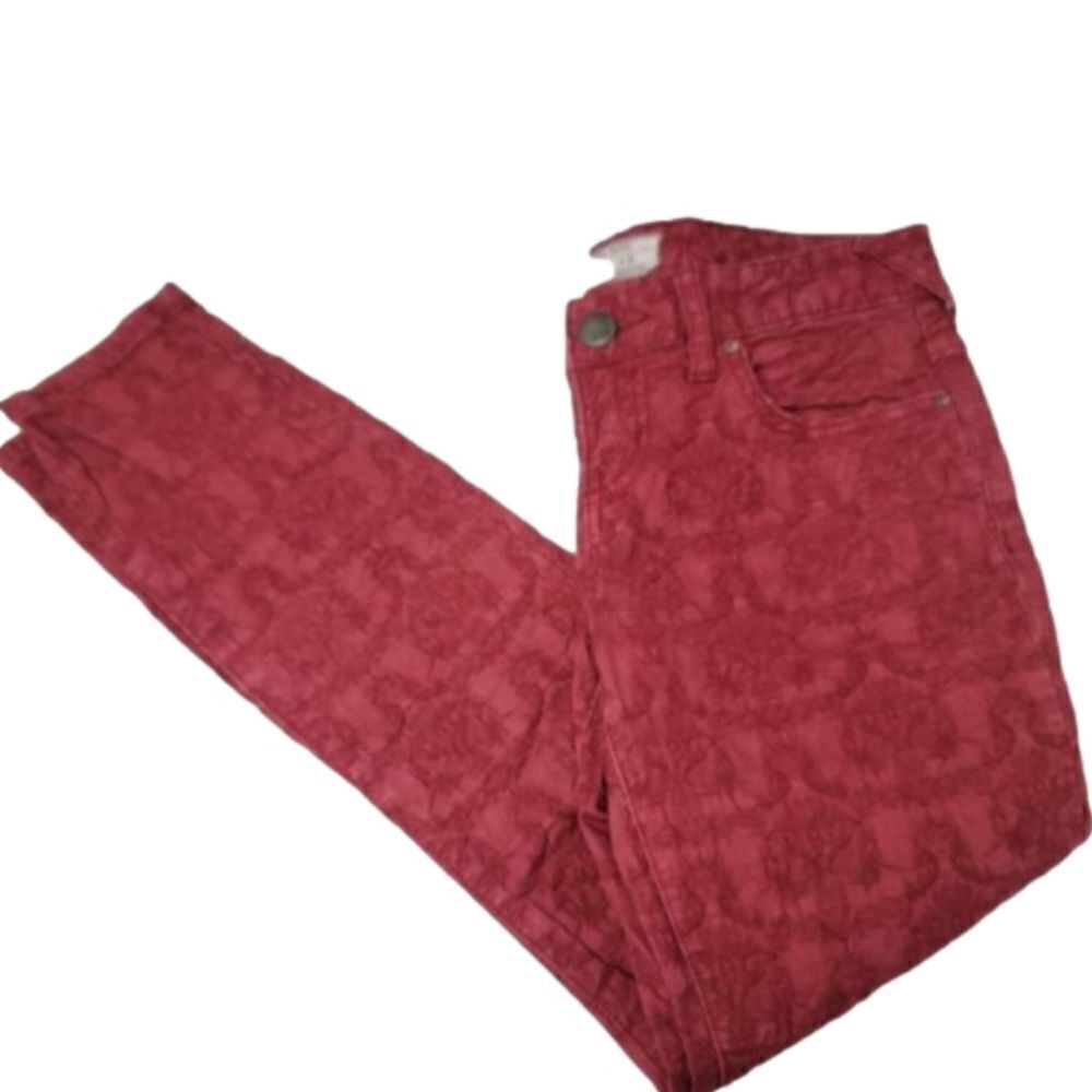 Free People Texture Macaroon Ankle Cut Jeans